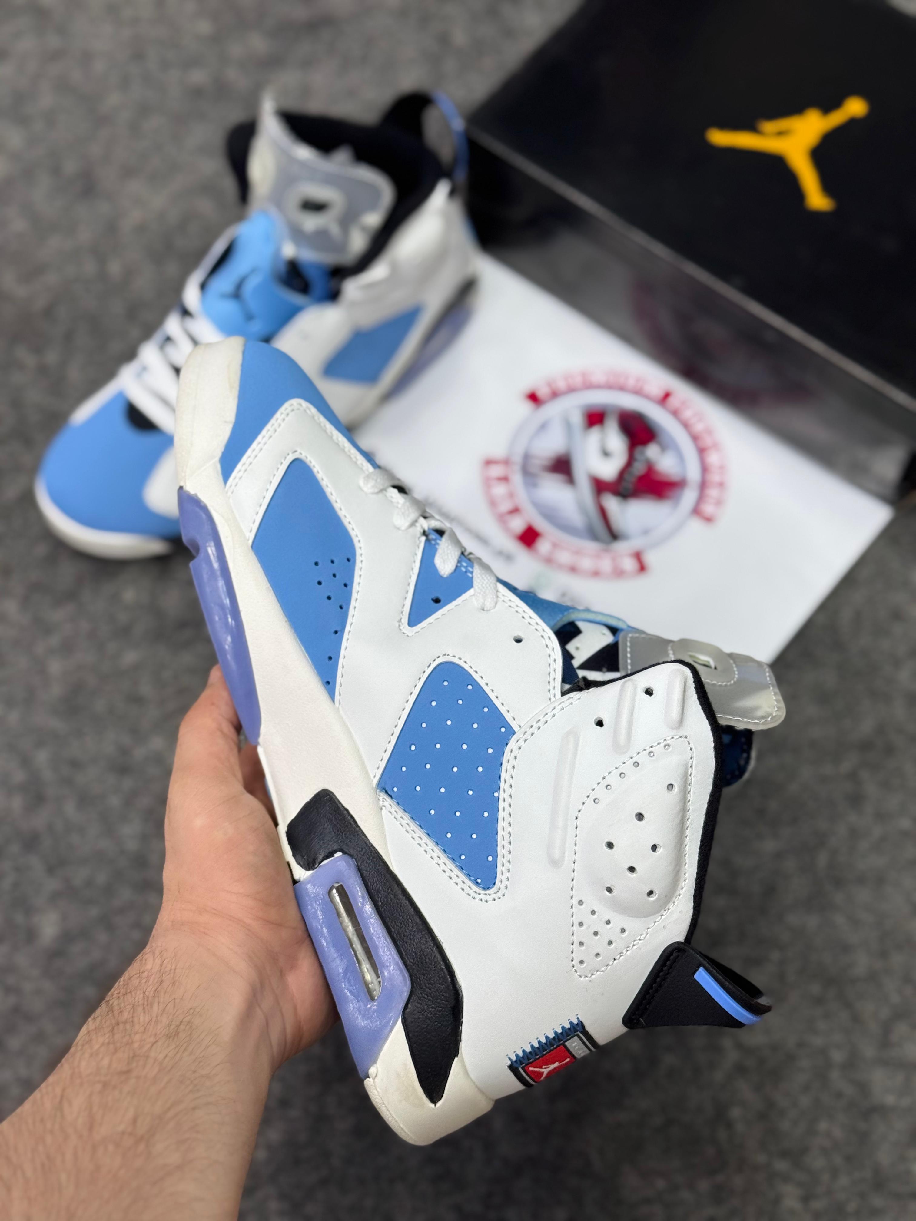 Air Jordan 6 white blue
