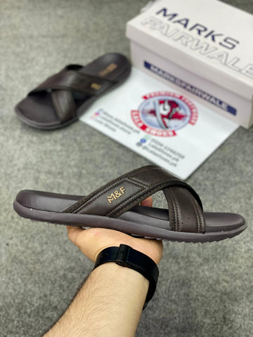 Marks 003 Leather Slides, Premium Lifestyle slides