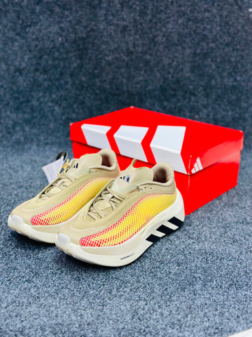 adidas Hyperboost Edge Running Shoes.   Cream / Solar Yellow / Black