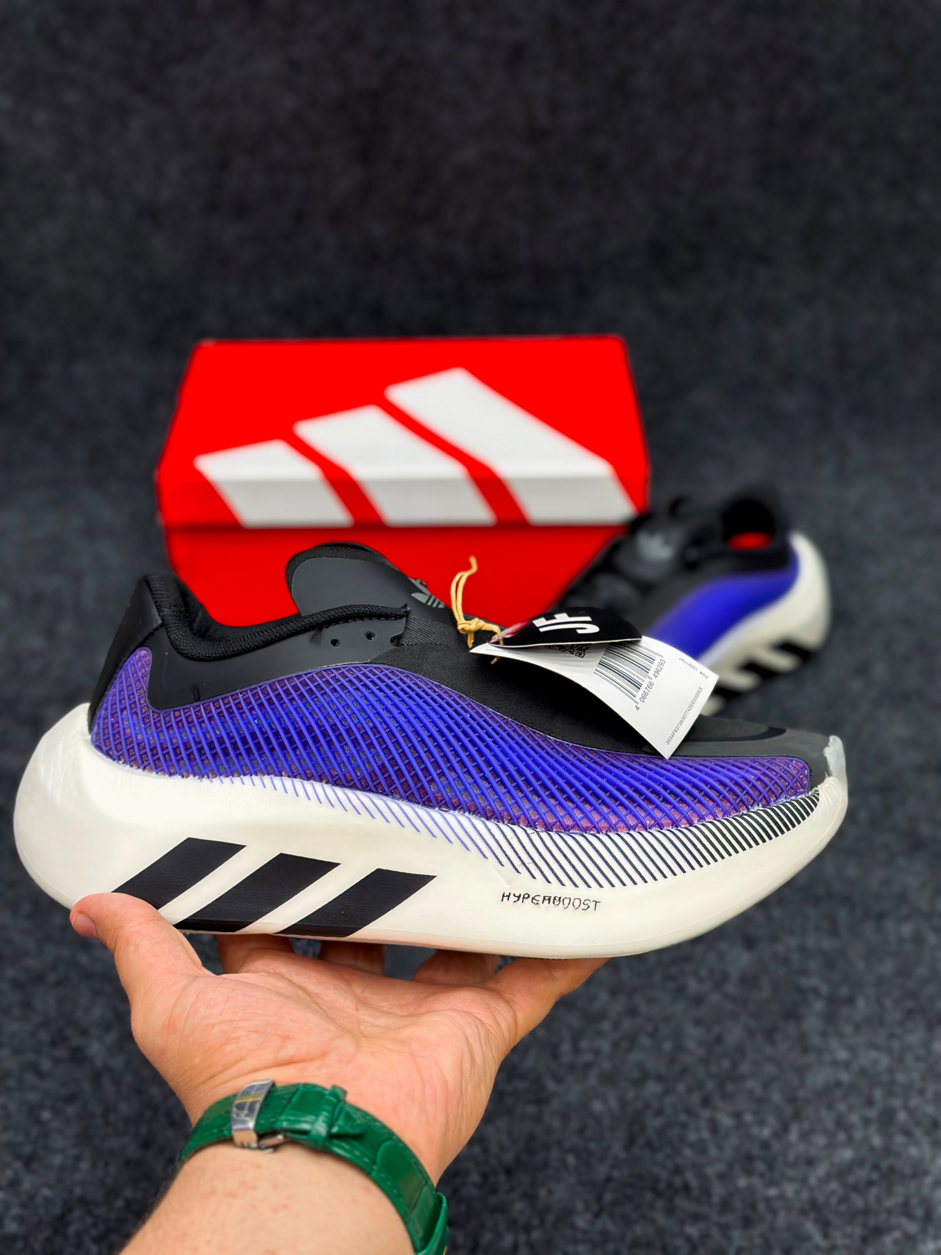 adidas Hyperboost Edge Running Shoes.Black / Royal Blue / Off White