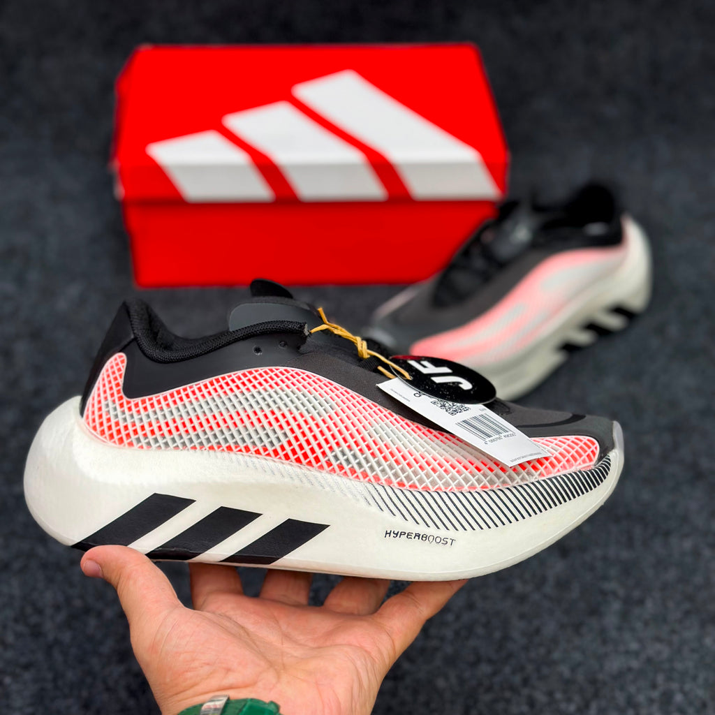 adidas Hyperboost Edge Running Shoes.....White / Solar Red / Black