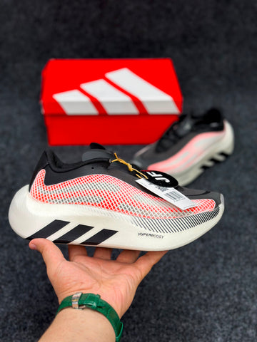 adidas Hyperboost Edge Running Shoes.....White / Solar Red / Black