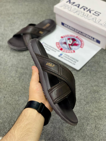 Marks 003 Leather Slides, Premium Lifestyle slides