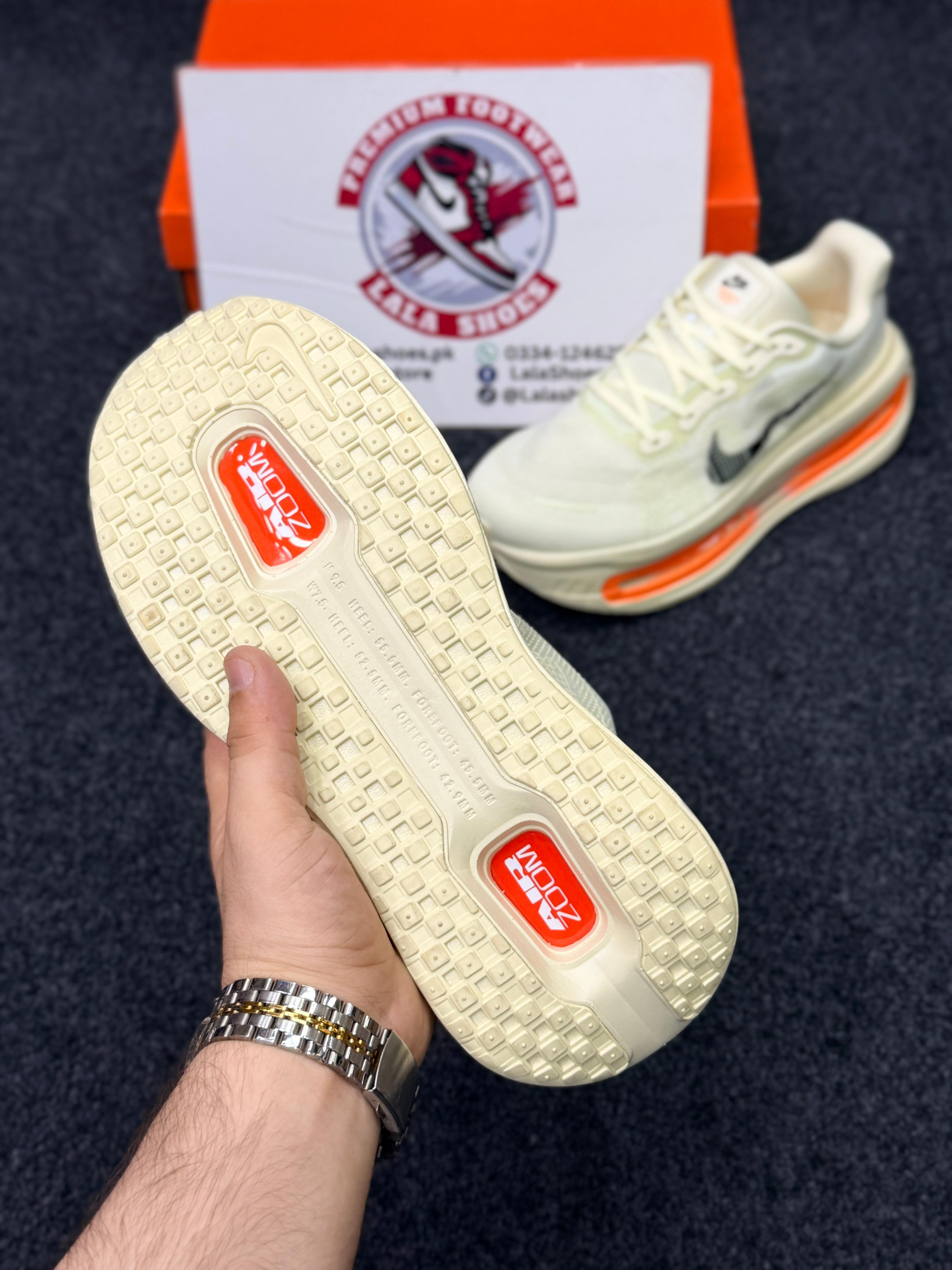 Nike Air Zoom Cushion Running Shoes – Cream Orange  Neon