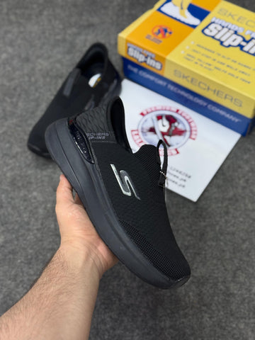Skechers Slip-ins: Max Cushioning Hyper Burst Full Black 78965, Air-Cooled Memory Foam