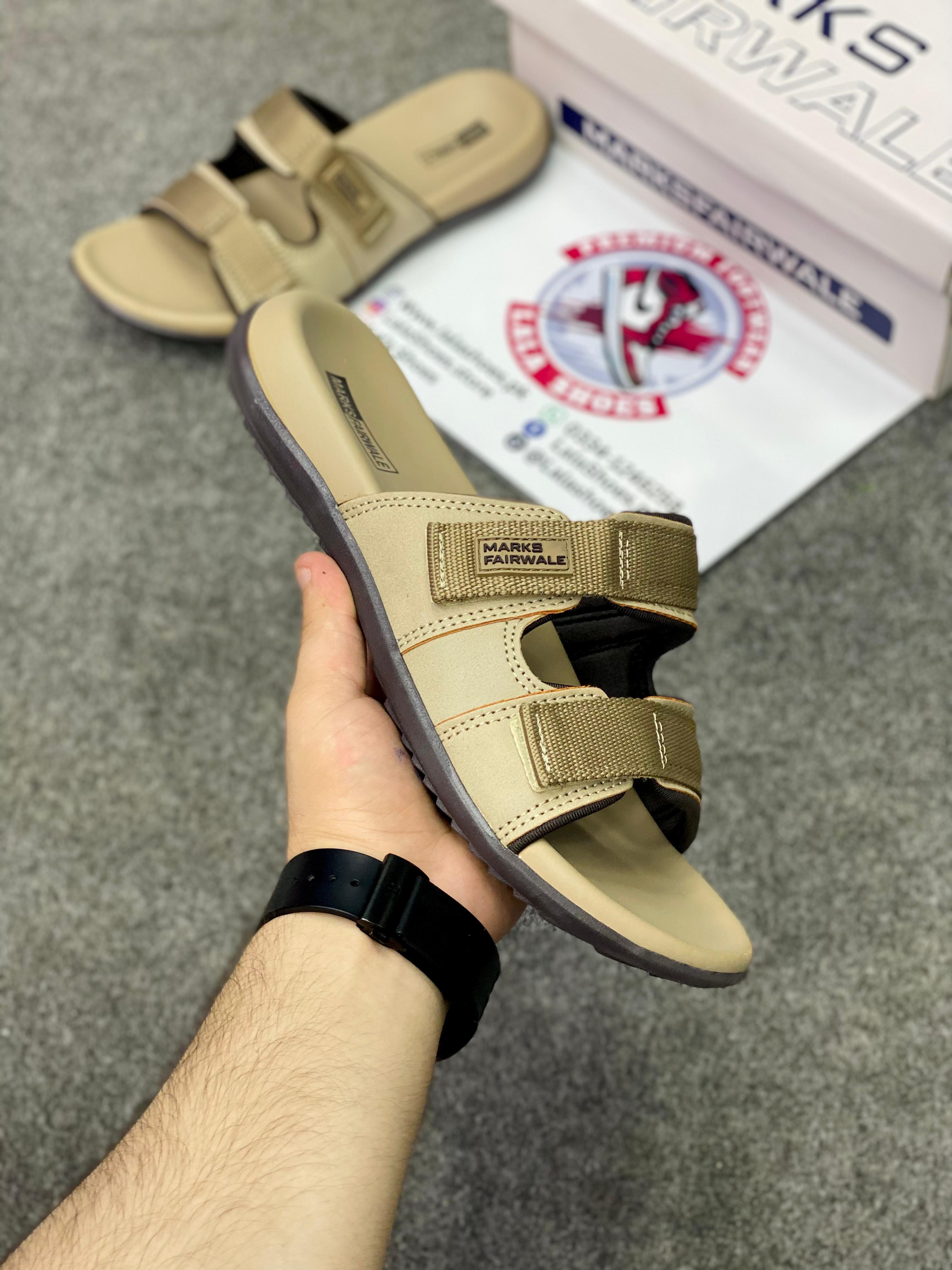 Marks 002 Leather Slides, Premium Lifestyle slides