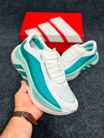 HYPERBOOST EDGE Running Shoes.Color: Aqua Green / White (Teal Green)