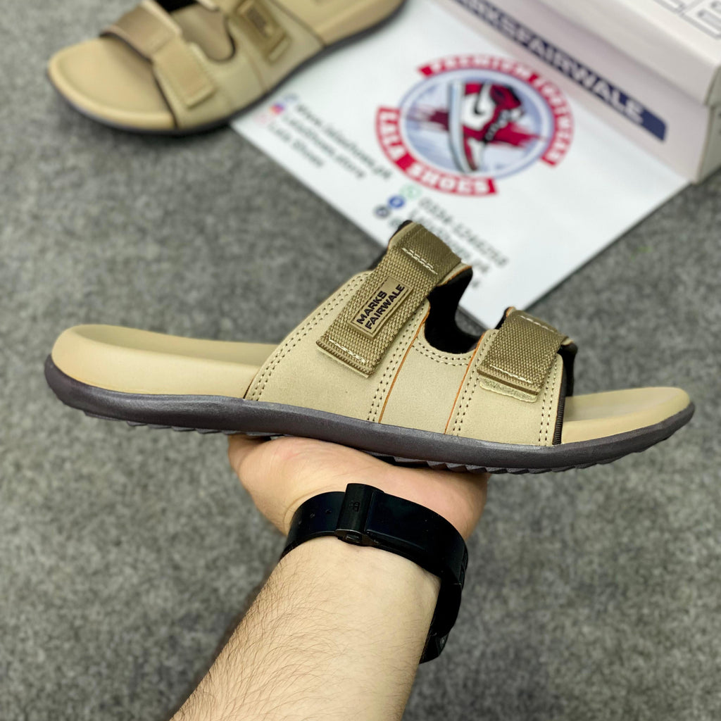 Marks 002 Leather Slides, Premium Lifestyle slides