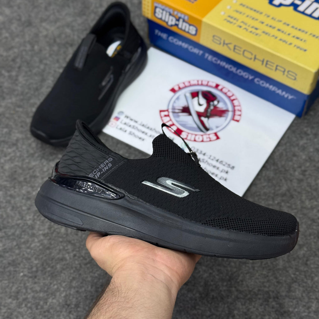 Skechers Slip-ins: Max Cushioning Hyper Burst Full Black 78965, Air-Cooled Memory Foam