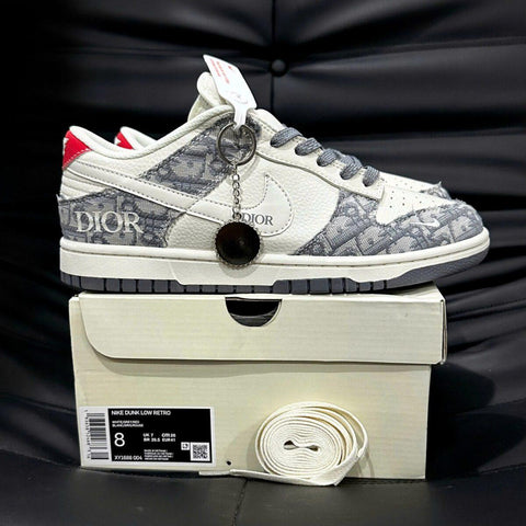 Nike sb dunks dior grey white