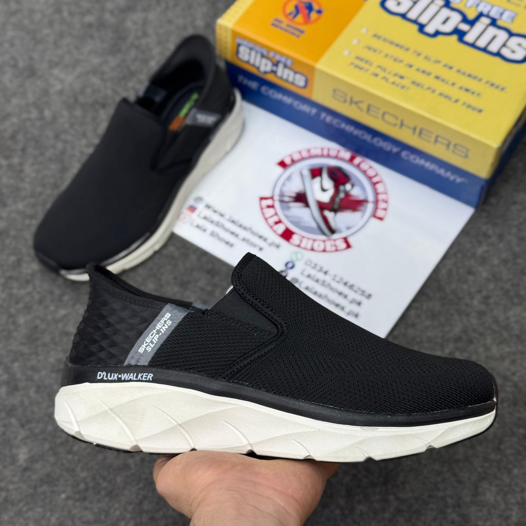 Skechers Slip-ins: Max Cushioning Hyper Burst Black white, Air-Cooled Memory Foam