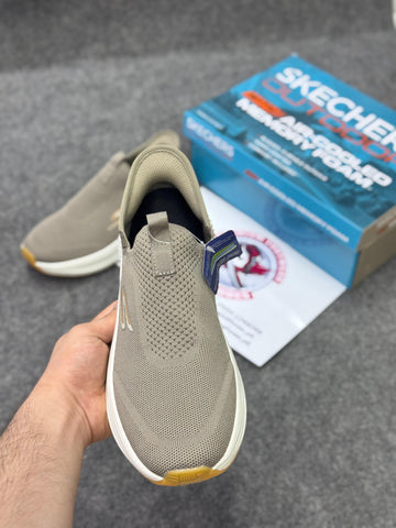 Skechers Slip-ins: Max Cushioning Hyper Burst khaki beige Comfort & Air-Cooled Cushioning | Best Walking