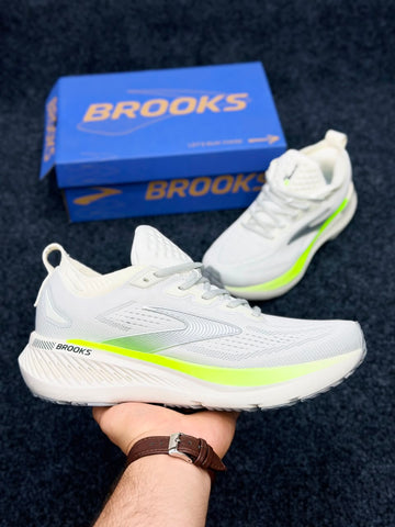 Brooks Glycerin 23 – White / Green Gecko