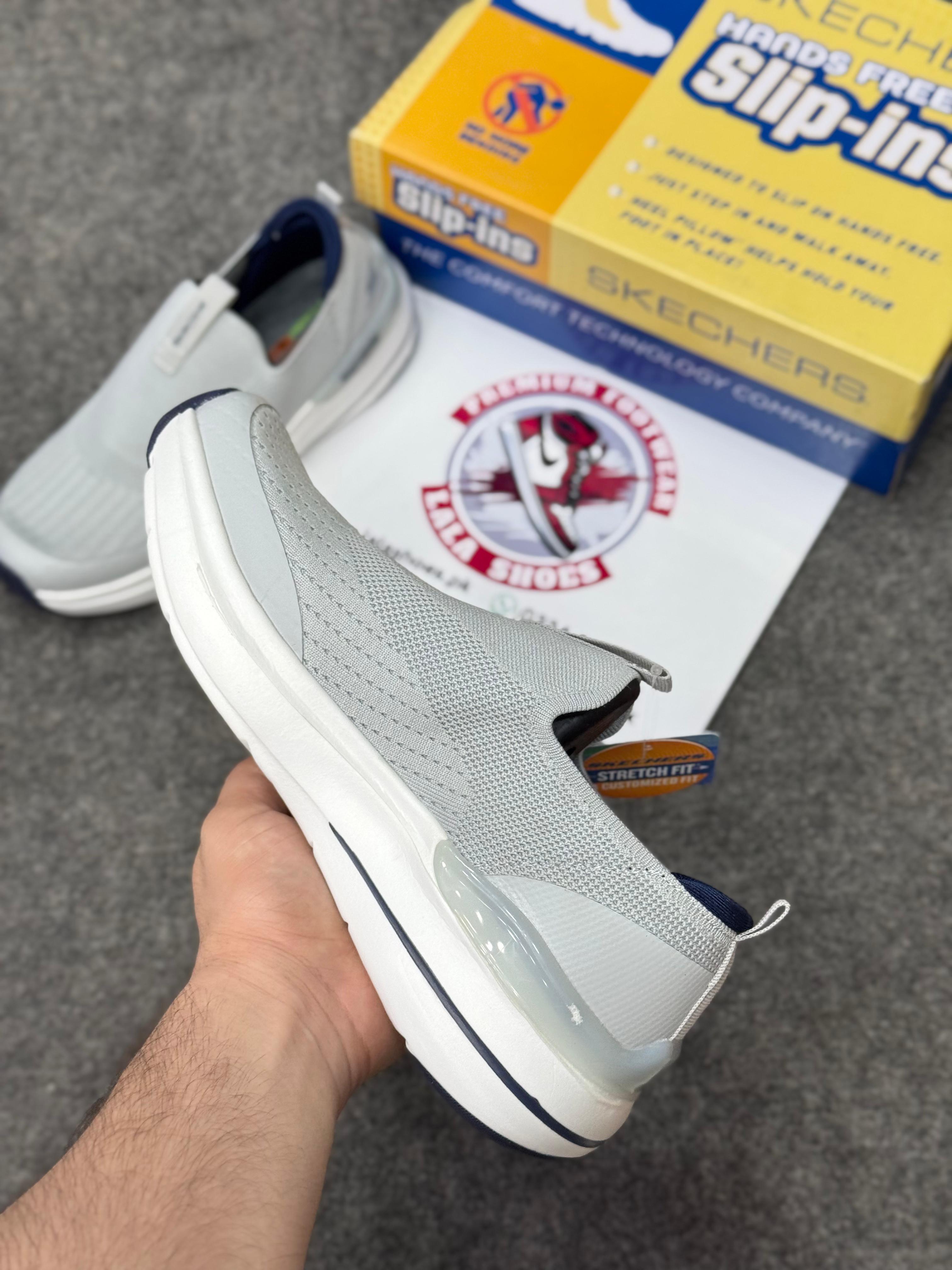 Skechers Slip-ins: Max Cushioning Hyper Burst light grey, Air-Cooled Memory Foam