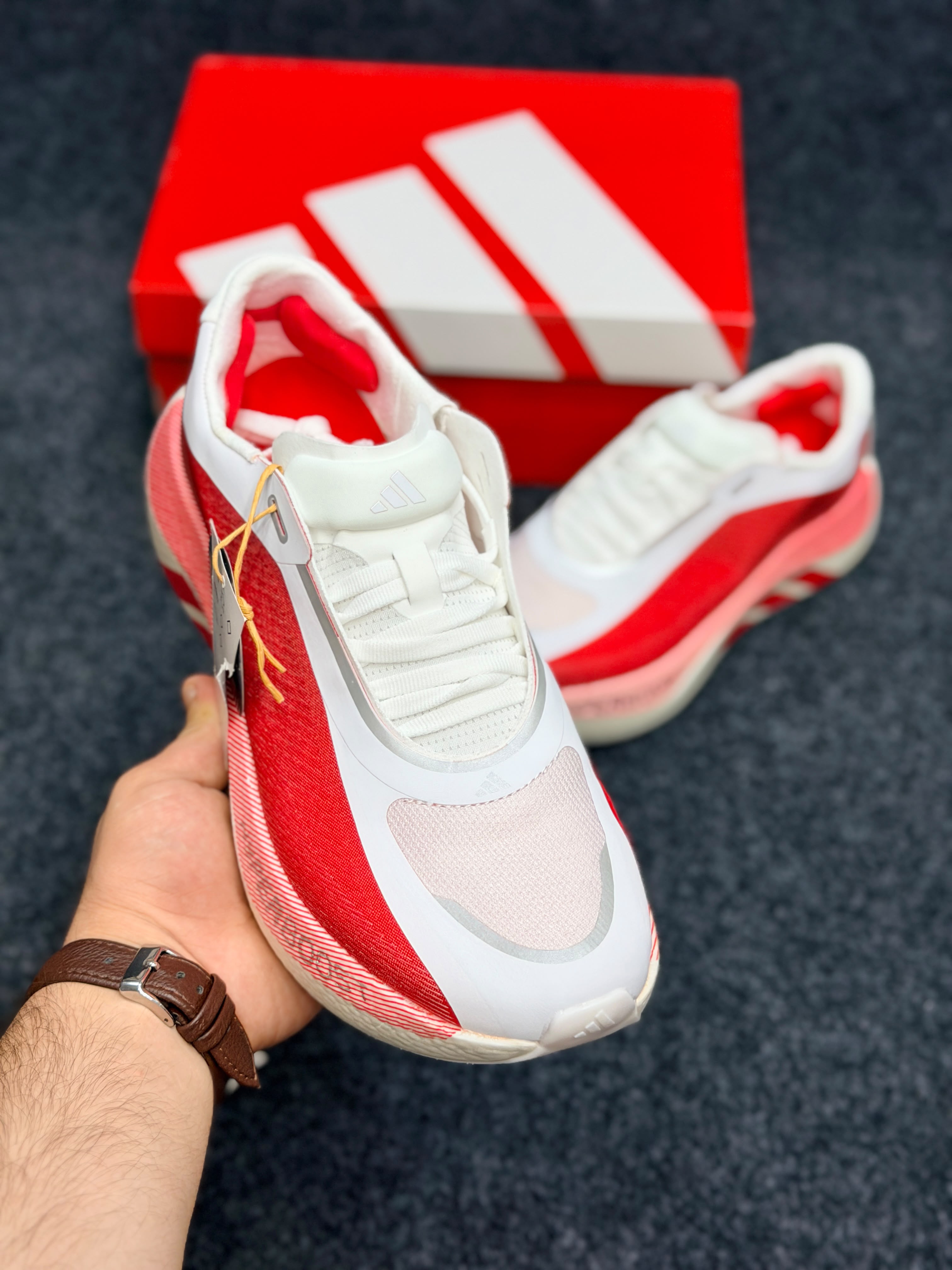 HYPERBOOST EDGE Running ShoesColor: Solar Red / White