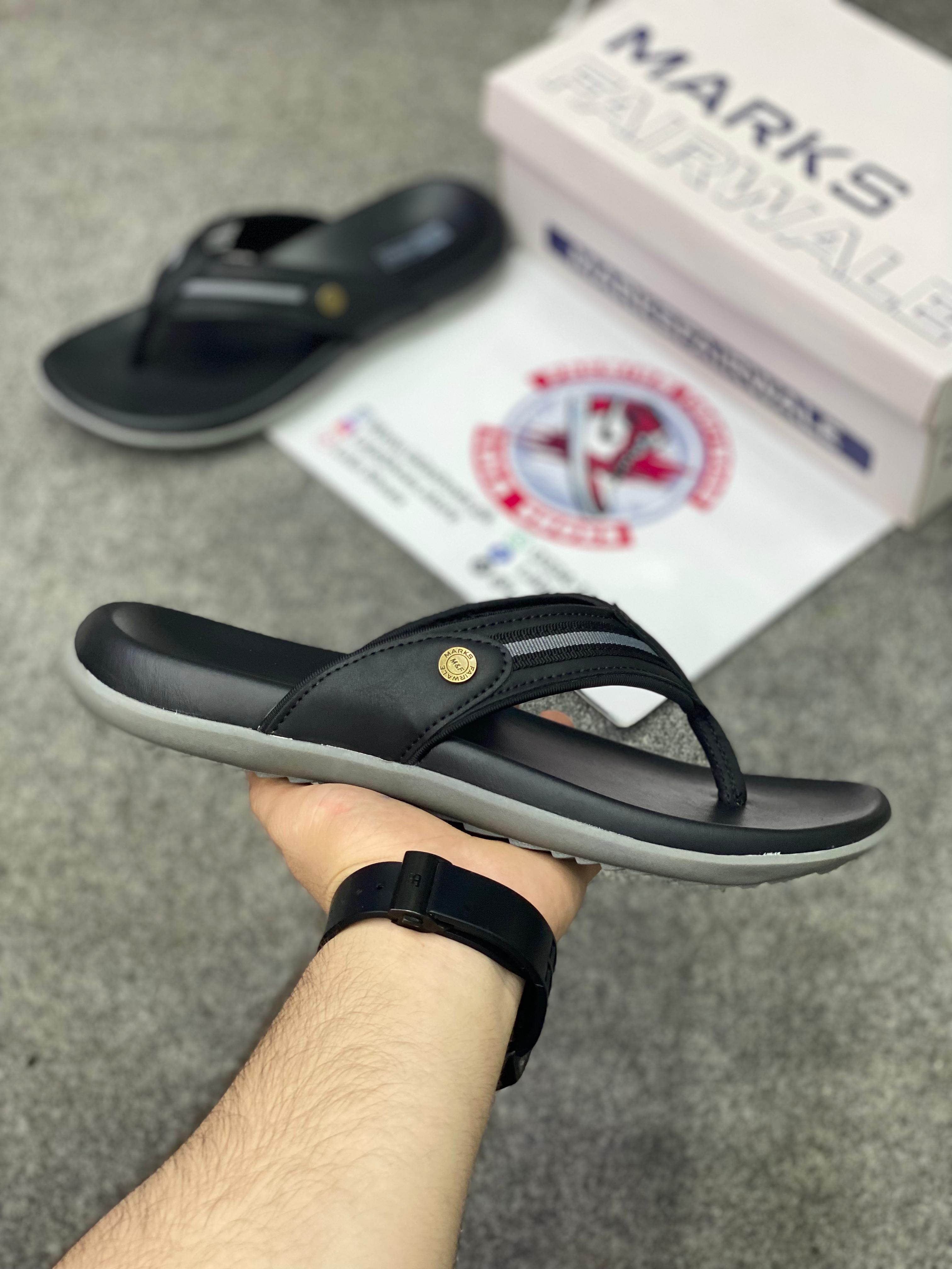 Marks 006 Leather Slides, Premium Lifestyle slides