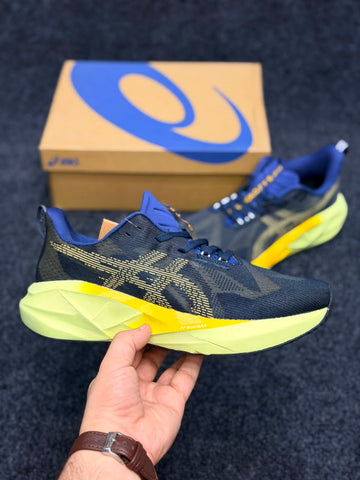 ASICS NOVABLAST 5 – Navy Blue / Neon Yellow