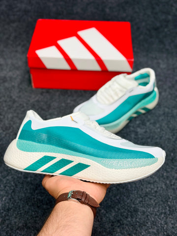HYPERBOOST EDGE Running Shoes.Color: Aqua Green / White (Teal Green)