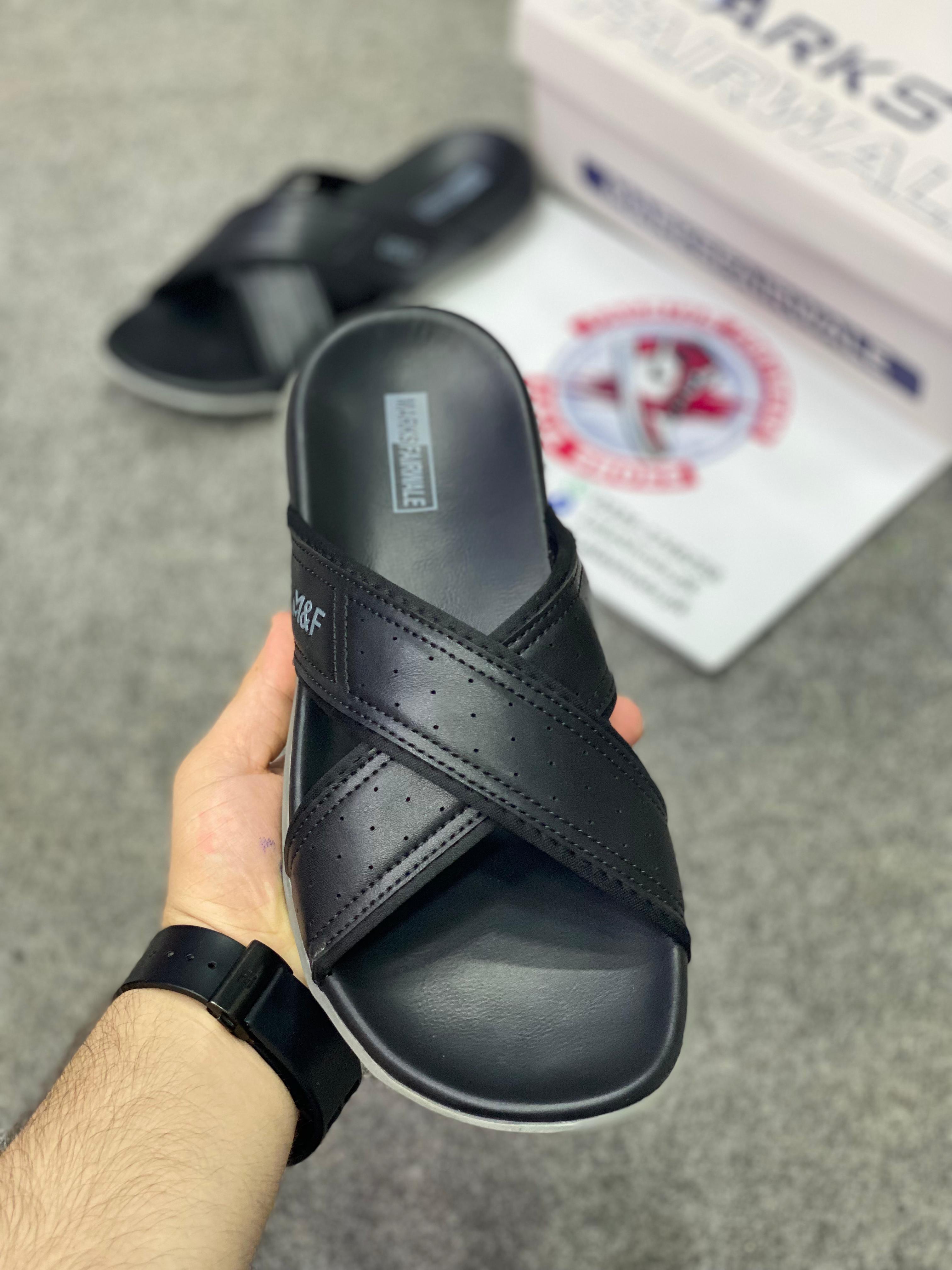 Marks 004 Leather Slides, Premium Lifestyle slides