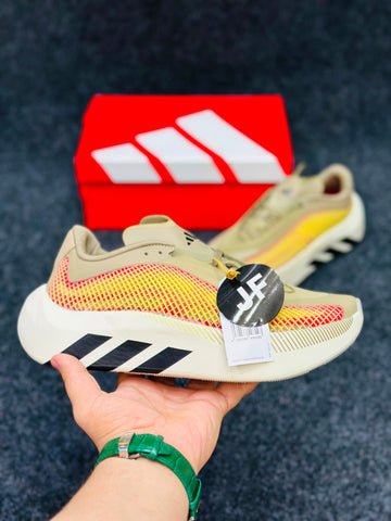 adidas Hyperboost Edge Running Shoes.   Cream / Solar Yellow / Black