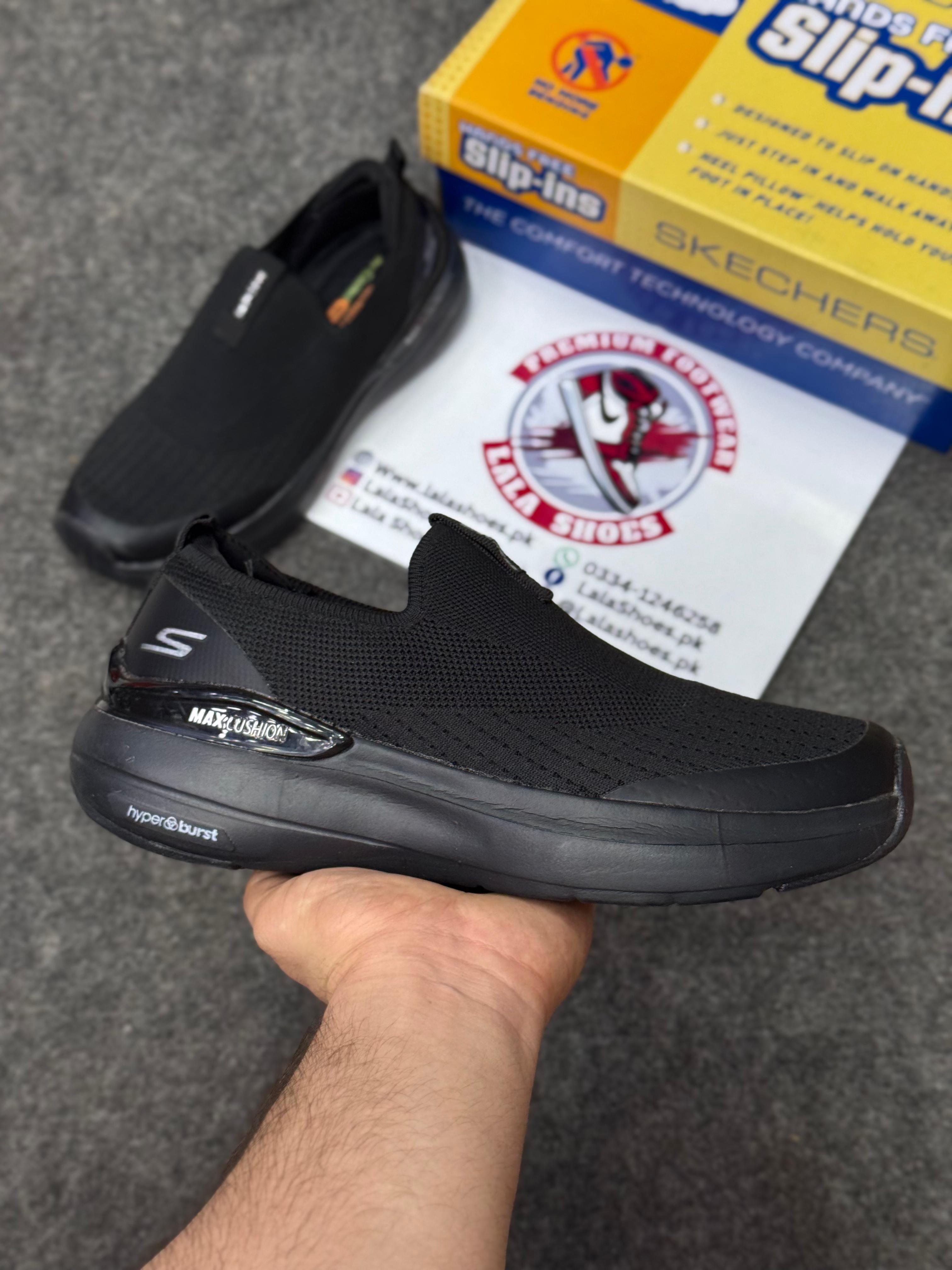 Skechers Slip-ins: Max Cushioning Hyper Burst Black 21456, Air-Cooled Memory Foam
