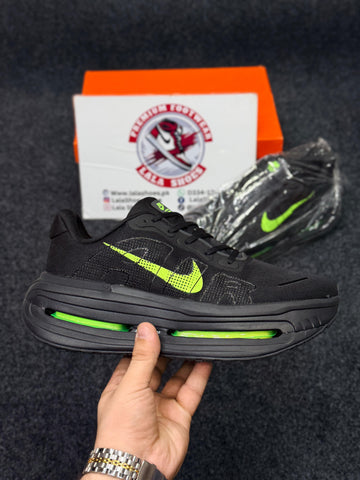 Nike Air Zoom Cushion Running Shoes – Black Green  Neon