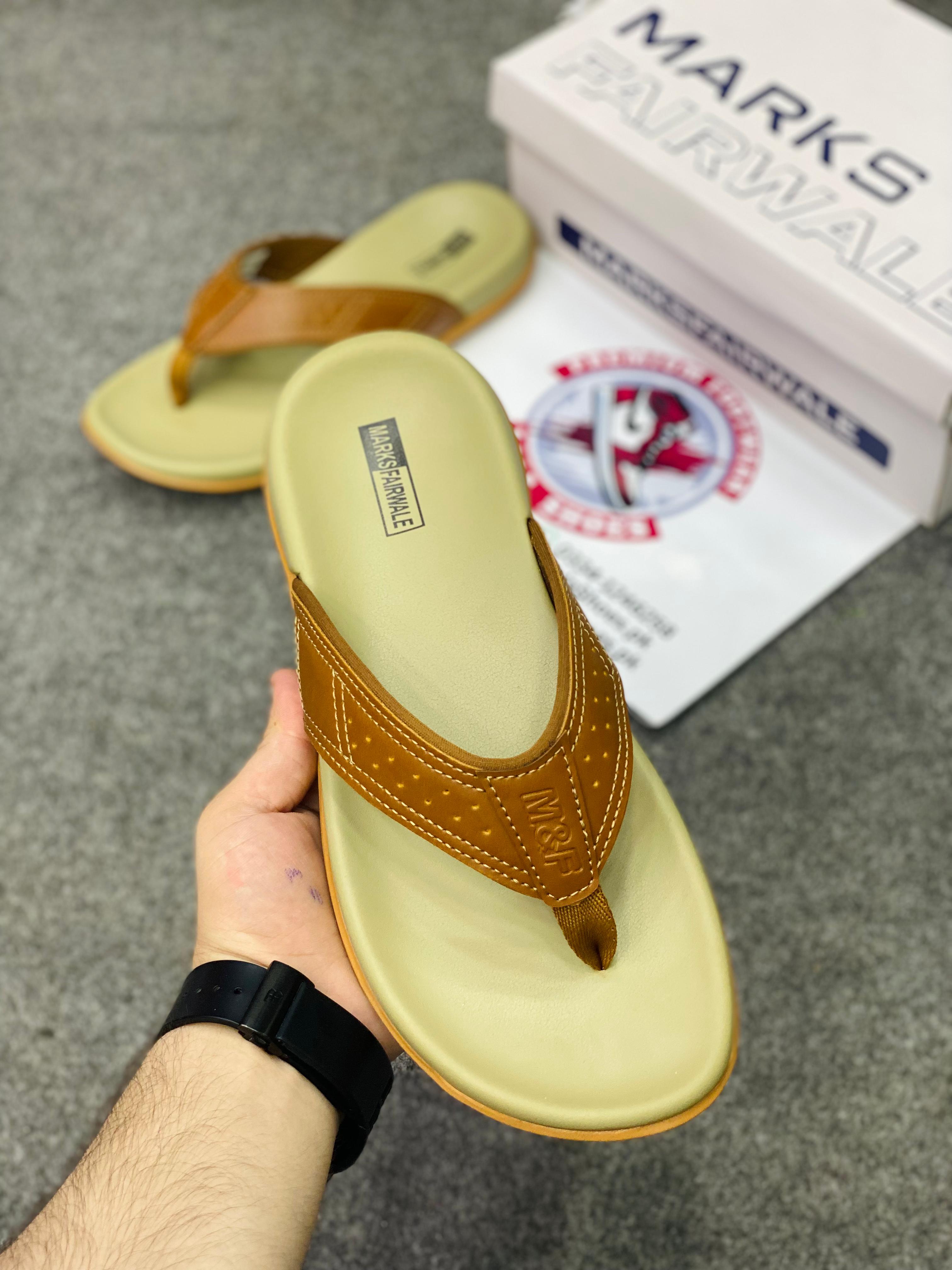 Marks 004 Leather Slides, Premium Lifestyle slides