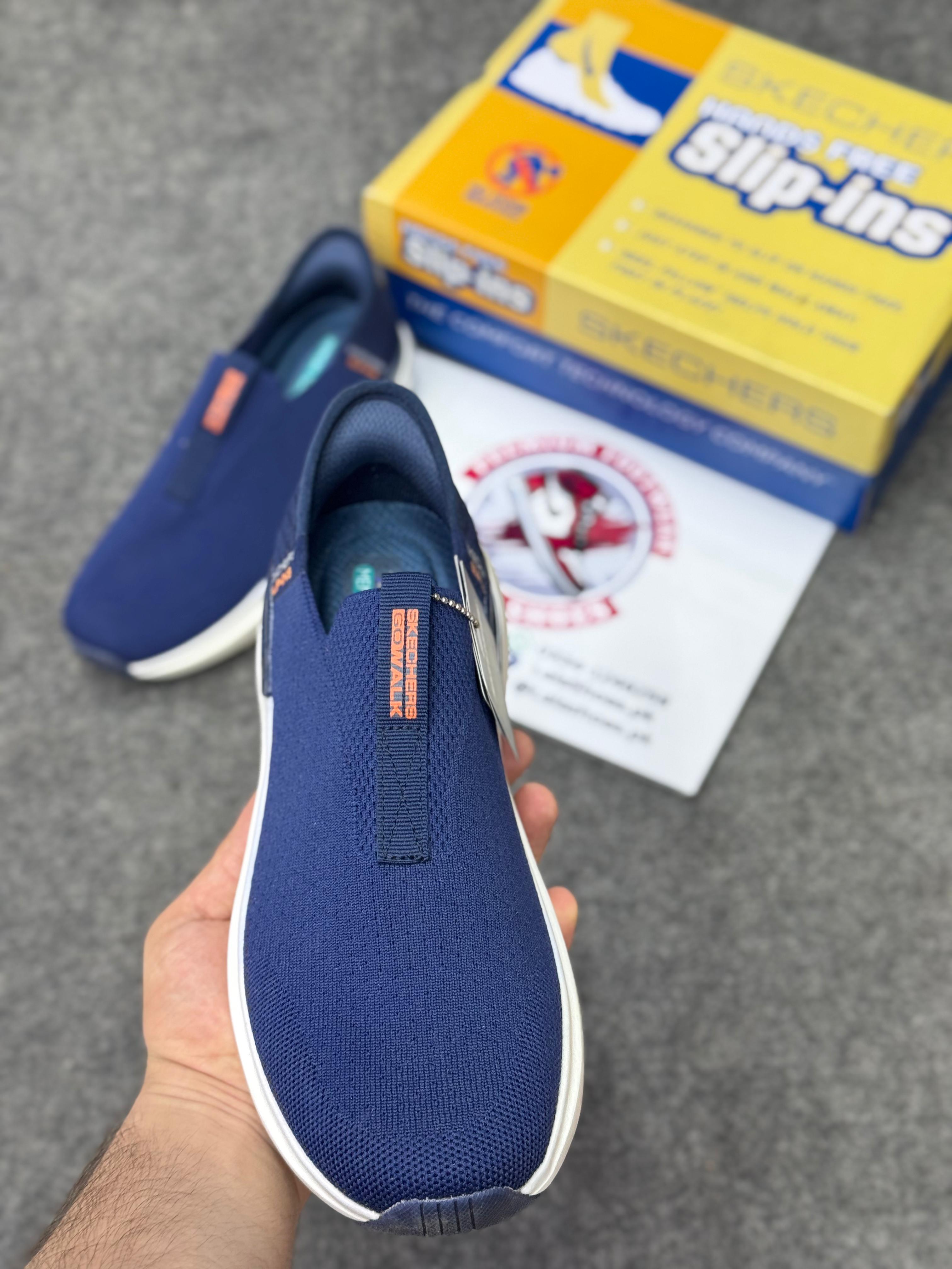 Skechers Slip-ins: Max Cushioning Hyper Burst Navy blue, Air-Cooled Memory Foam