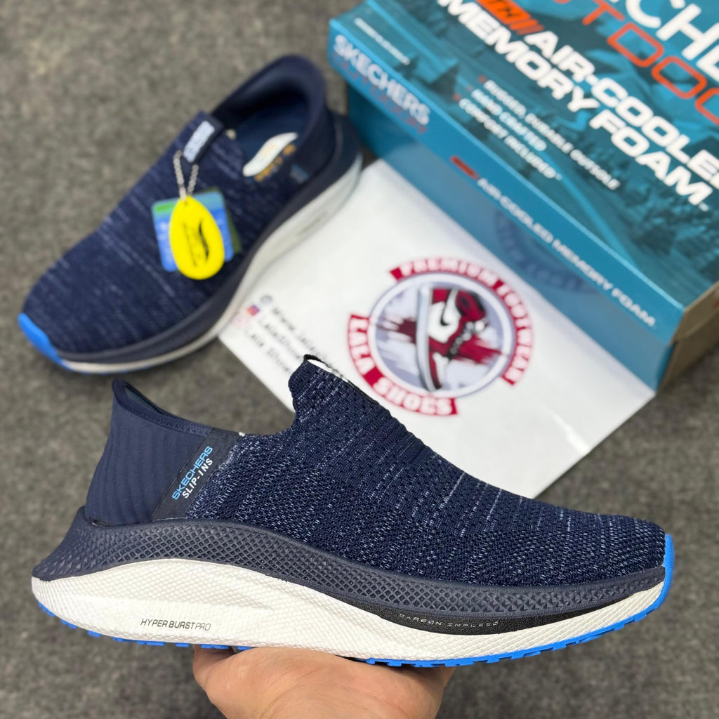Skechers Slip-ins: Max Cushioning Hyper Burst Pro Grey Lightweight, Air-Cooled Memory Foam