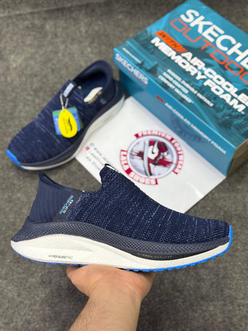 Skechers Slip-ins: Max Cushioning Hyper Burst Pro Grey Lightweight, Air-Cooled Memory Foam