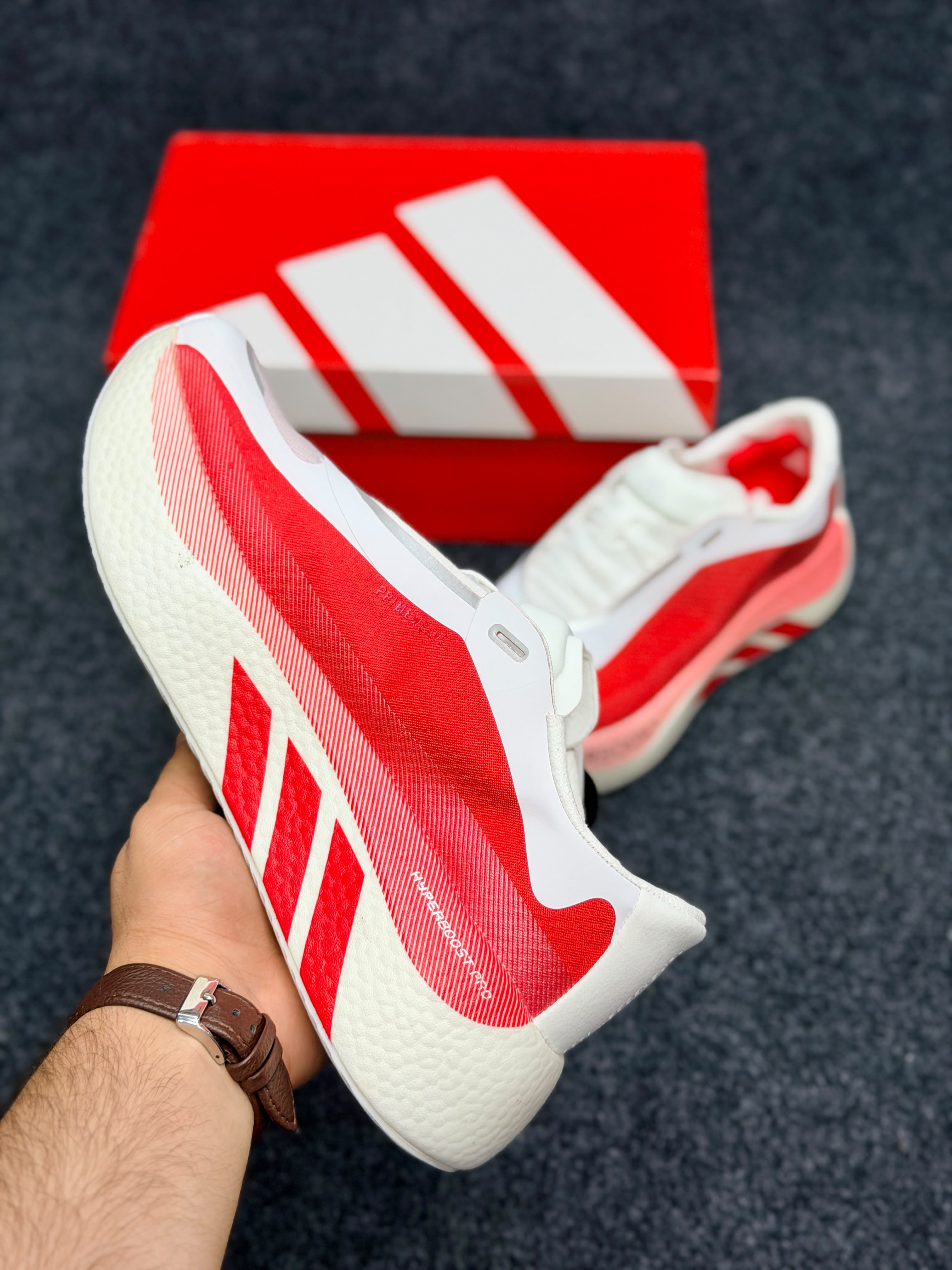 HYPERBOOST EDGE Running ShoesColor: Solar Red / White
