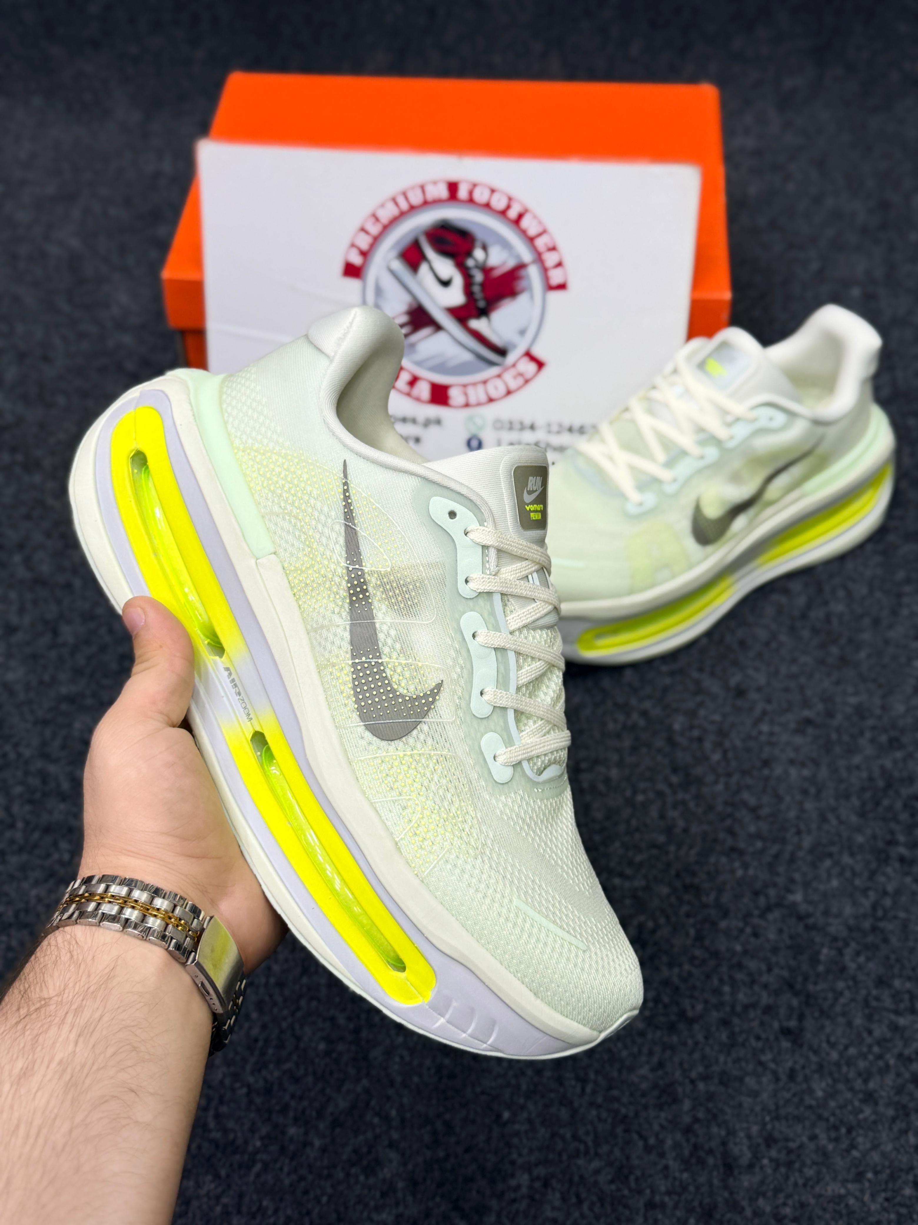 Nike Air Zoom Cushion Running Shoes – Light Grey Neon