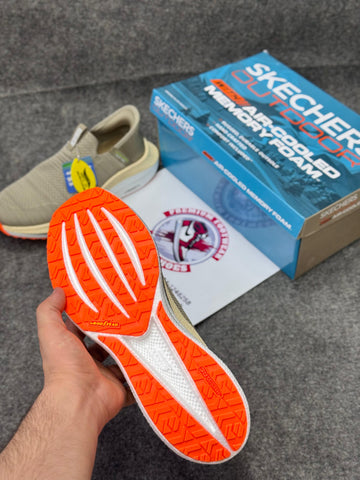 Skechers Slip-ins: Max Cushioning Hyper Burst Light Brown Lightweight, Air-Cooled Memory Foam